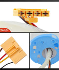 High Octane Electric Fuel Pump Module Assembly For Porsche Cayenne 2011 To 2018 connector details with wiring harness and fittings.