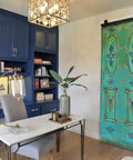 Hand-Carved Authentic Barn Door For Interior And Exterior Use, Custom Size 71x34 Inch Front Door, Sliding Or Hinged
