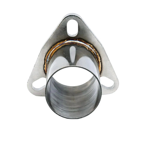 Built Tough Stainless Steel Exhaust Flange Repair Pipe Kit With 2.5 Inch Outside Diameter three-bolt configuration, welded flange view.
