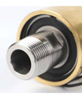 Water Universal Rotary Joint For High Temperature And High Pressure Cooling Systems, 360 Degree Swivel With No Leak And Smooth Bearings, Fast Beefy Response For High Speed Operation, HD50 Left Thread close-up metal fitting