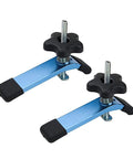 Beefy T Track Hold Down Clamp Set For Woodworking Two Pack Five And One Half Inch Long By One And One Eighth Inch Wide Blue Black Finish
