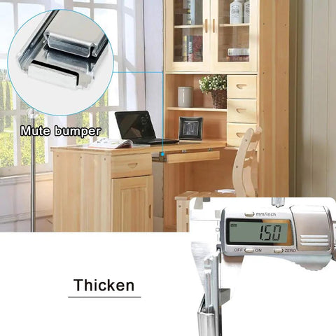 Full Extension Ball Bearing Drawer Runners For Under Desk Keyboard Shelf, desk with runners, mute bumper, measuring caliper