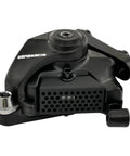 Top Tier Flat Mount Dual Piston Mechanical Disc Brake Set With 160mm Rotors And Heat Dissipating Pads close-up of caliper assembly.