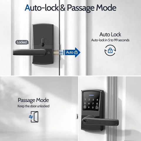 Top Shelf Keyless Entry Door Lock With Backlit Numeric Pad And Rock Solid Handle, Digital Code Access For Front Doors, Heavy Duty Aluminum Build With Weather Proof Coating And Easy As Pie Setup To Keep Your Place Dead Nuts Secure