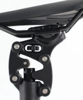 Close-up of hydraulic suspension seatpost for road bikes and e-bikes lightweight aluminum alloy 350mm easy install adjustable ride height
