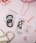 Clear Jewelry Zipper Bags For Packaging Rings And Earrings, Anti Tarnish And Waterproof, Transparent Poly Pouches, various sizes