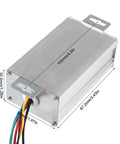Two Pack DC Motor Speed Controller For Brush Motors, PWM Regulator With Dimmer, Switch And Knob, 9V To 60V Input, aluminum casing