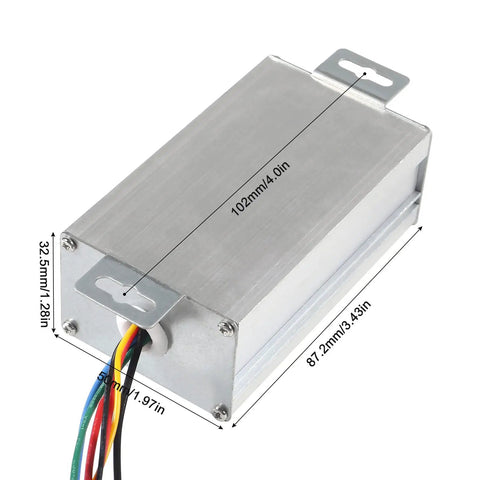 Two Pack DC Motor Speed Controller For Brush Motors, PWM Regulator With Dimmer, Switch And Knob, 9V To 60V Input, aluminum casing