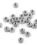 Brass M3 Standoffs And Fasteners Kit: 200 Pcs Of Threaded Spacers, Screws, Nuts For Electronics, 3D Printing, And DIY Projects, Damp-Proof And Tarnish-Resistant Finish For Secure, No-Fuss, Easy Assembly And Durable Builds., brass M3 nuts on white background