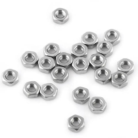 Brass M3 Standoffs And Fasteners Kit: 200 Pcs Of Threaded Spacers, Screws, Nuts For Electronics, 3D Printing, And DIY Projects, Damp-Proof And Tarnish-Resistant Finish For Secure, No-Fuss, Easy Assembly And Durable Builds., brass M3 nuts on white background