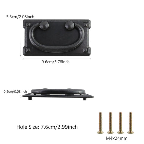 Six Piece Matte Black Drawer Pulls With Backplates For Dresser And Cabinet Doors 3 Inch Center To Center Zinc Alloy Handles