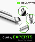 SHARPRO chamfer router bit, 60° V-groove O-flute, carbide with 1/4" shank