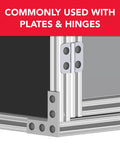 Steel 1/4-20 Centered Slide In T Nuts For 1.5 Inch Aluminum Extrusions 15 Series Black Zinc Finish Economy 25 Pack in use