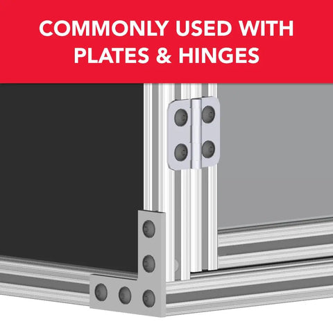 Steel 1/4-20 Centered Slide In T Nuts For 1.5 Inch Aluminum Extrusions 15 Series Black Zinc Finish Economy 25 Pack in use