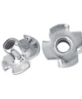 Zinc Plated Carbon Steel Four Pronged Tee Nut For Woodworking And Furniture M4 Size 50 Pack Rust Resistant Socket Nut That Wont Spin In Wood