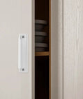 Heavy Duty Aluminum Window Pulls And Sash Lifts 3 Inch Center Hole Mounted Cabinet Handles With 76mm Spacing Includes Mounting Hardware Durable Electroplated Finish For Everyday Use And Long Lasting Durability on white cabinet door