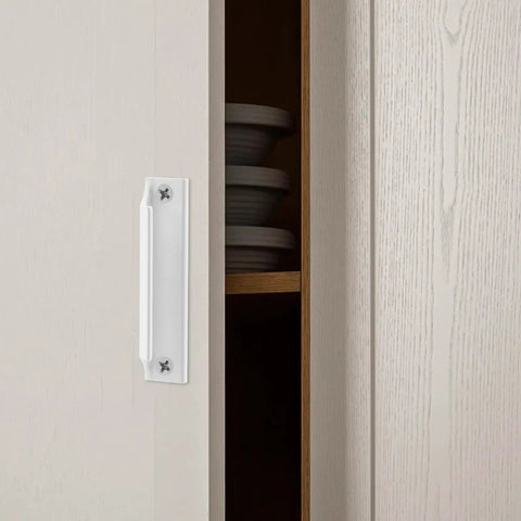 Heavy Duty Aluminum Window Pulls And Sash Lifts 3 Inch Center Hole Mounted Cabinet Handles With 76mm Spacing Includes Mounting Hardware Durable Electroplated Finish For Everyday Use And Long Lasting Durability on white cabinet door