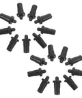 24 Pieces Cabinet Door Repair Dampers Kit For Quiet Close And Easy Install No Hassle Durable Plastic Dampers in black color
