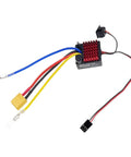 60A Waterproof Brushed ESC For 2-3S RC Cars Boats Tanks With XT60 And JR Plugs on white background