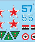 Decal sheet for MiG 25RB Soviet Reconnaissance Plane Model Kit 1 48 Scale For Assembly And Painting With Four Dope Decal Options