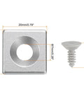 4 Pack Aluminum Extrusion End Caps For T Slot Frames 20x20mm Silver 7mm Diameter, 2020 EU Standard Fit For DIY Industrial Projects And Robotic Frame Builds, 20mm square end cap