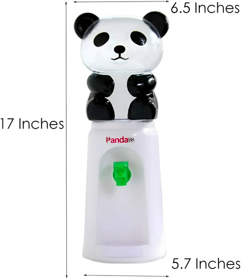 Cute Panda Water Dispenser Mini Desktop Cooler Two And A Half Liter Portable Desk Hydration Station For Kids Room Or Office White