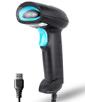 Wired Handheld 2D and 1D Barcode Scanner With Built In Illumination Light USB Plug And Play Scan Tool For QR Codes And Barcodes
