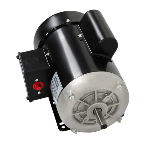 1HP 56 Frame Electric Motor 115V 230V Single Phase Farm Duty CW CCW 1725 RPM Five Eighths Inch Shaft Diameter High Torque For Equipment Ideal For Belt Sander Grinder Drill Press And Other Farm Shop Machines black motor