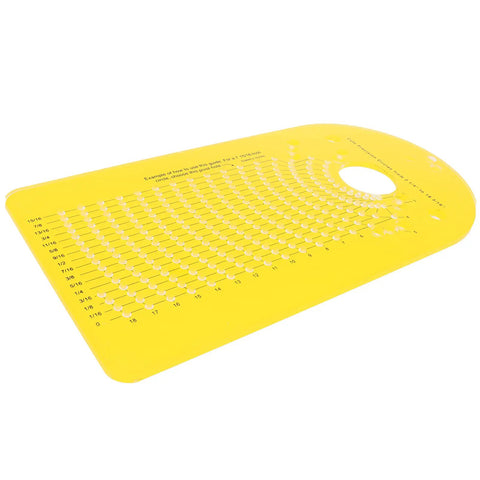Rock Solid Circle Cutting Jig For Plunge Router With Precise Pivot Holes Adjustable Wood Cutting Guide template with measurement grid.