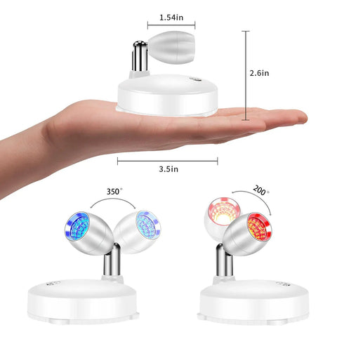 RGB Spotlight Battery Operated Accent Lights With Remote Dimmable Picture Light Rotatable Head For Painting Artwork Closet 2 Pack RGBW