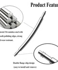 Image shows 10 Pcs Curved Spring Bars For Watch Bands, 1.5mm stainless steel with smooth edges and double flange design.