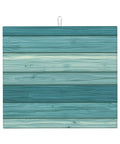 Cyan Wood Grain A Print Microfiber Dish Drying Mat For Kitchen Counter, 16x18 inch, with stylish cyan wood grain design