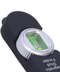 Tbest Magnetic Stud Finder for Portable Metal Detector with Built in Gauge, No Battery Needed, Detects Steel Studs, Nails & Screws in & Plasterboard (Black) showing level gauge and ergonomic design.