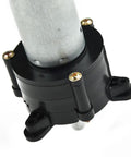 Close-up of black and silver planetary gear in Hand Crank Generator With 6V 12V 24V Output Portable Grab And Go Dynamo Power Supply.