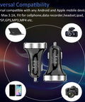 Top Shelf Three USB Car Charger With Live Voltage Meter For Quick 12V And 24V Ride Power Straight Up Fast Charging Hub close-up view with compatibility icons.