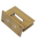Glass Door Hinges For Shower And Office Partitions With A Smooth 180 Degree Swing And Stable Panels, Heavy Duty Rust Resistant 304 Stainless Steel For Bathrooms, Laundry Rooms, And Humid Spaces, brushed gold hinge