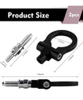 Hardcore Heavy Duty Alloy Racing D Ring Front Bumper Tow Hook Screw On Towing Trailer Puller sizes and dimensions
