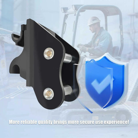 Fast Swap Quick Change Excavator Coupler For Mini Excavators 0.8 To 2 Ton Mechanical Quick Change Device in focus, front view
