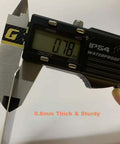 Caliper measuring 0.8mm thick aluminum metal card for laser engraving, black, 86 x 54 mm, 26 pack.