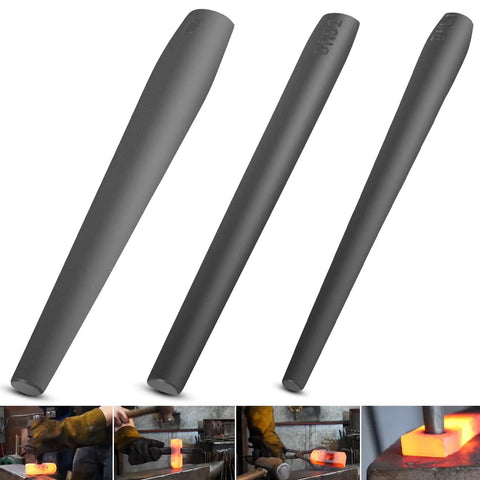 Pro Grade Drift Kit For Forging Hammer Eye Holes Eye Drift Tool Set 3 Pack For Tongs Tomahawks Axes And Knives in use on hot steel