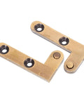 2 Pack Bronze Hidden Door Pivot Hinges Heavy Duty Concealed Screen Fittings for secret doors and cabinets, side view