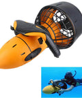 Waterproof Electric 300W Underwater Sea Scooter Dual Speed Propeller Drive, orange with black details, for pool snorkeling