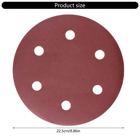 Top Tier 9 Inch Sanding Discs Packed With 50 Heavy Duty Abrasives Designed For Plasterboard with 6 hole vent system.