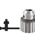 Killer Keyed Drill Chuck For Power Tools with tightening key, 1/2 20 unf mount thread, heavy duty metal body.
