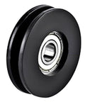 Round Rope Pulley For Gym Equipment Nylon Wire Rope Reel Pulley For Cables And Cable Machines Quiet Low Friction Waterproof Bearing Replacement For Fitness Gear And Garage Door Roller Systems, black PA bearing wheel