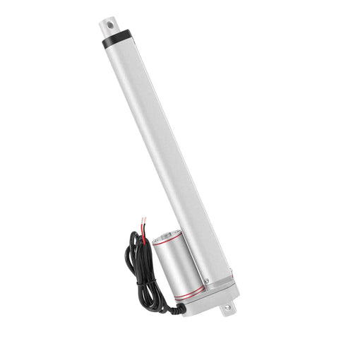 Beast Ready 300Mm Stroke 750N DC 12V Linear Actuator For Home Automation Ultra Quiet Lift Motor With Low Power Draw Built Tough For DIY Projects, silver aluminum body with cable