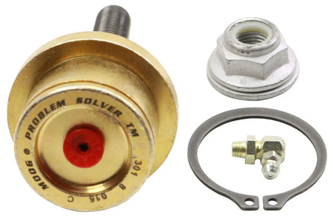 Beefy Front Lower Suspension Ball Joint For Mercury Grand Marquis Ford Crown Victoria And Lincoln Town Car Fits 2003 2011 Models And 2003 2004 Marauder OE Grade Replacement For A Comfier Ride And Smooth Steering, front view with nut and clip