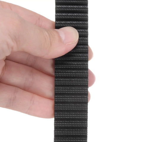 HTD 5M Rubber Timing Belt With 118 Teeth, 590mm Pitch, 20mm Wide, And 3.6mm Thick, Closed Loop Pulley Belt For High Torque Power Transmission, Beefy Neoprene With Reinforced Nylon Cords For Heavy Duty Use, shown in hand