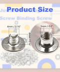 Heavy Duty Chicago Screws 50 Sets M5 X 4mm Carbon Steel Fasteners For 5mm Holes Silver Cross Head hardware size comparison.