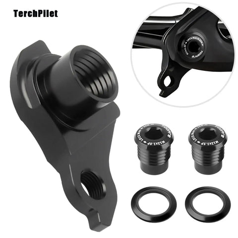 Beefy Universal Derailleur Hanger Replacement For SRAM UDH With CNC Aluminum Body And Reverse Thread Bolts, Black